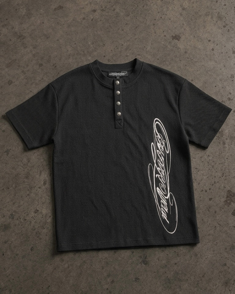 Signature Henley Tee Black