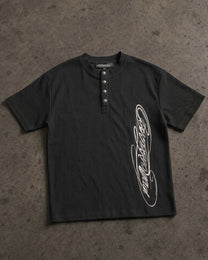 Signature Henley Tee Black