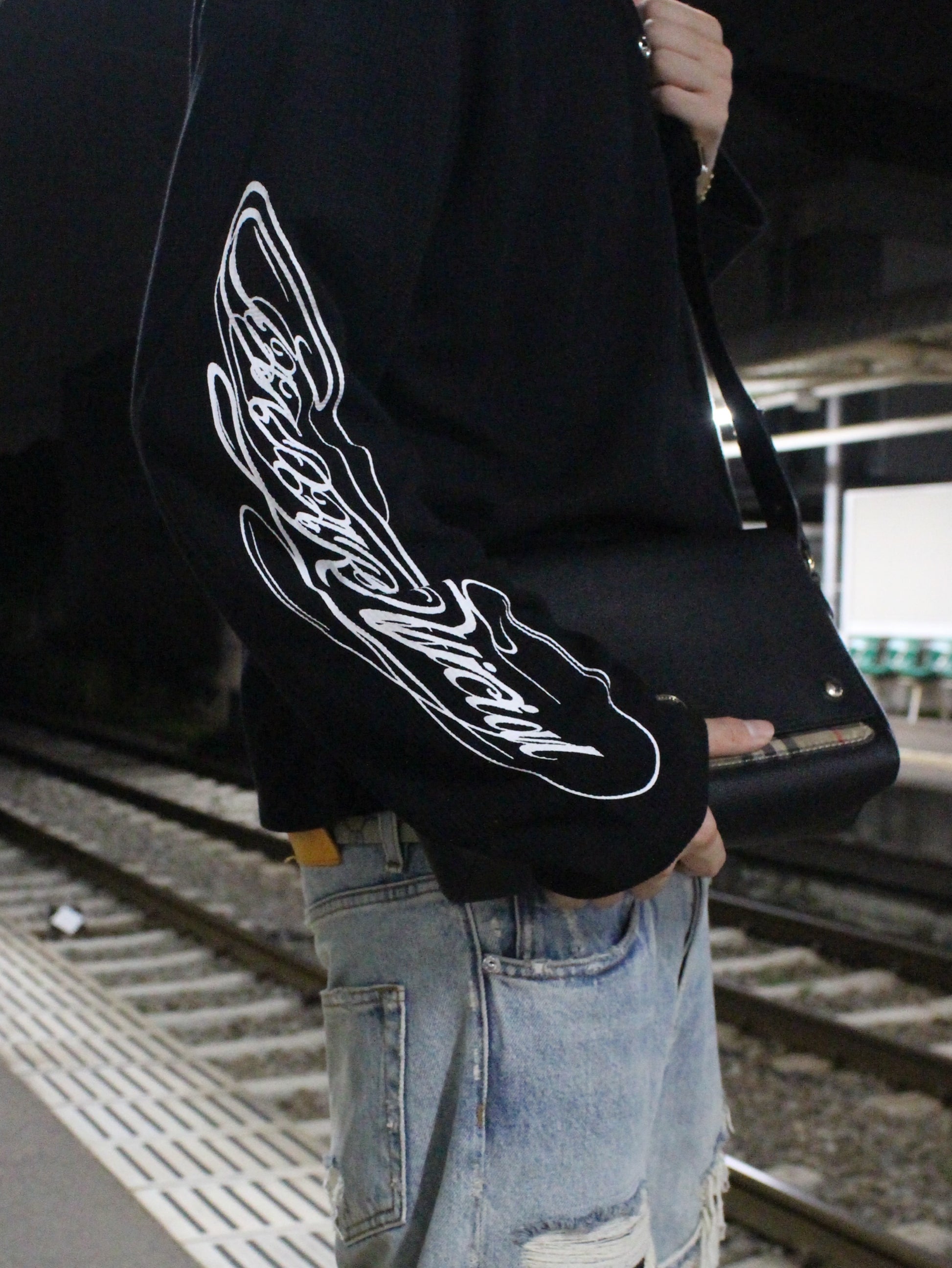 Signature Henley Long sleeve Black