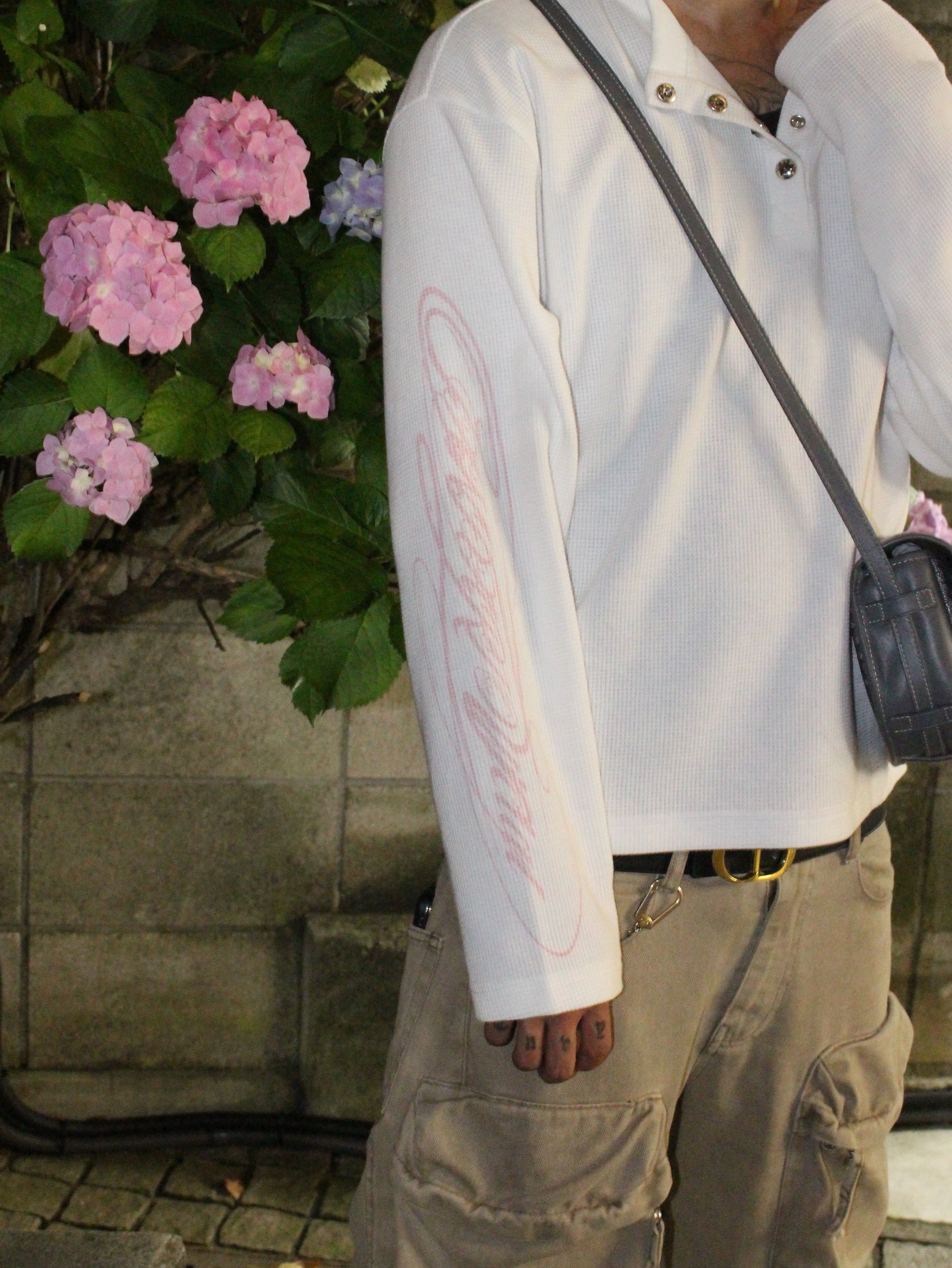 Signature Henley Long sleeve White