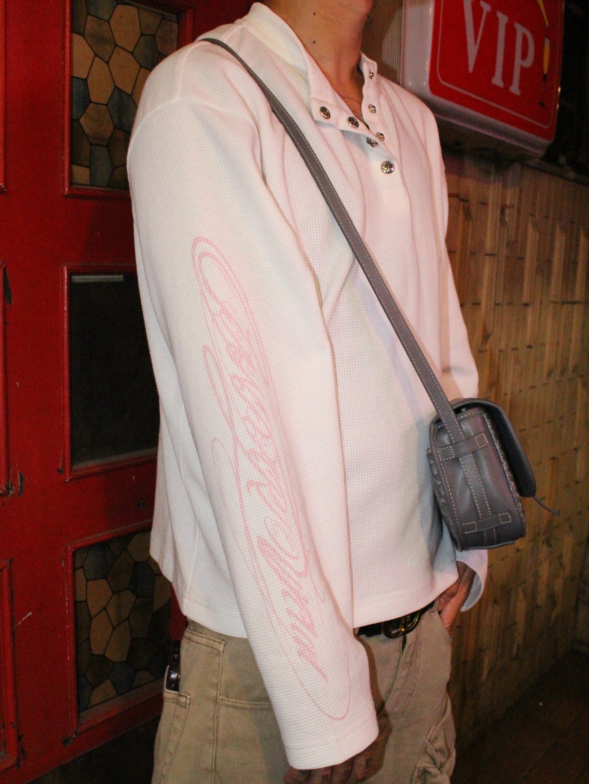 Signature Henley Long sleeve White