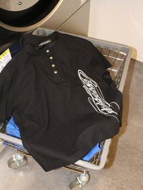 Signature Henley Tee Black