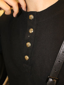 Signature Henley Long sleeve Black