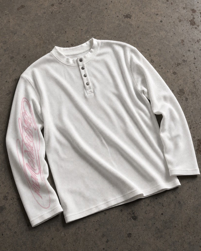 Signature Henley Long sleeve White