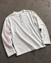 Signature Henley Long sleeve White