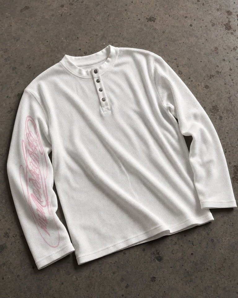 Signature Henley Long sleeve White