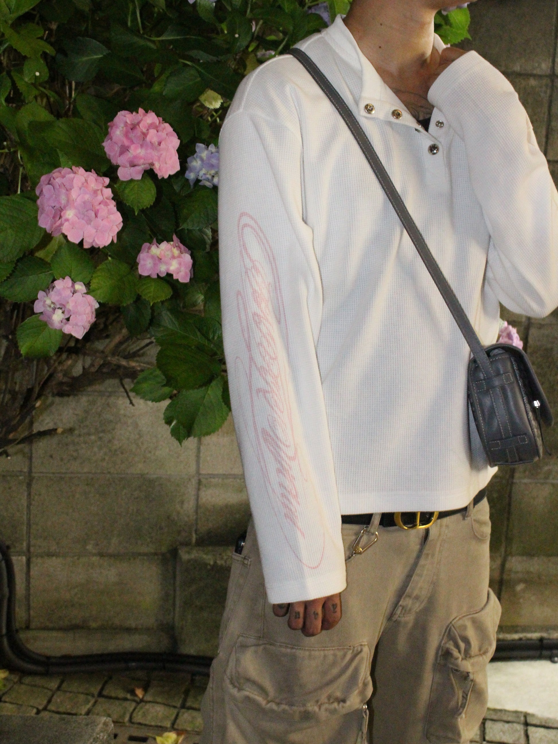 Signature Henley Long sleeve White