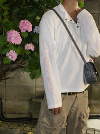 Signature Henley Long sleeve White
