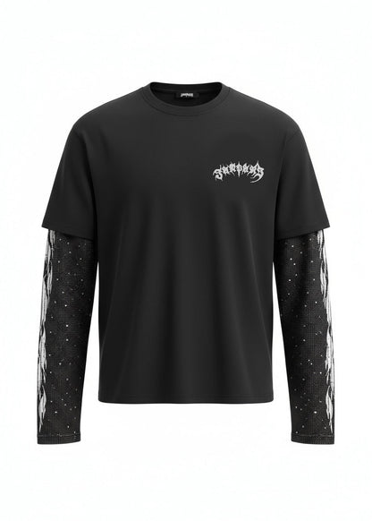 Layered Long sleeve shirts black