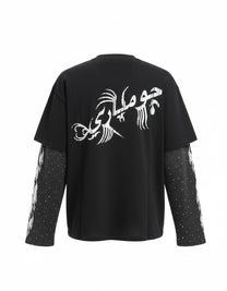 Layered Long sleeve shirts black