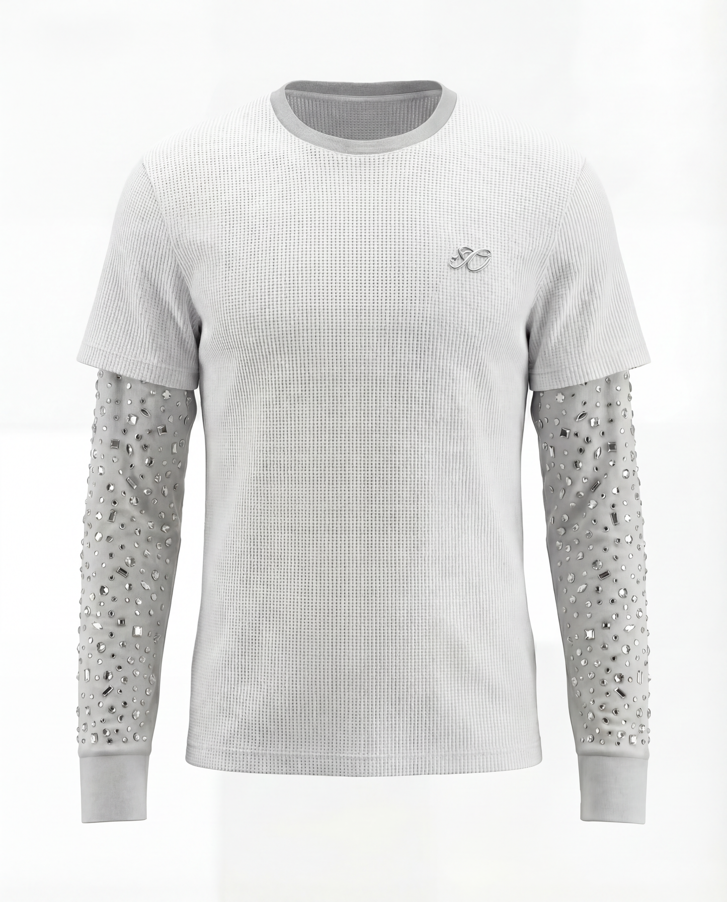 Crystal Waffle Long Sleeve white