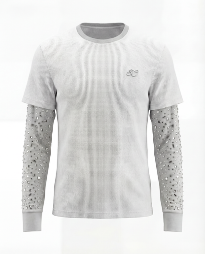 Crystal Waffle Long Sleeve white