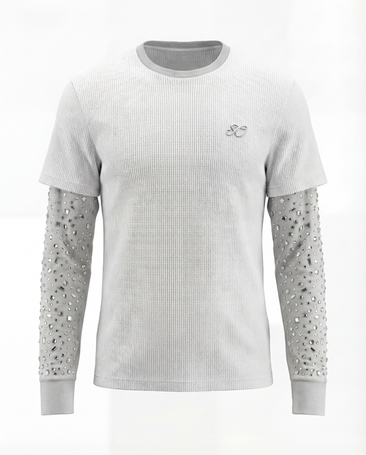Crystal Waffle Long Sleeve white