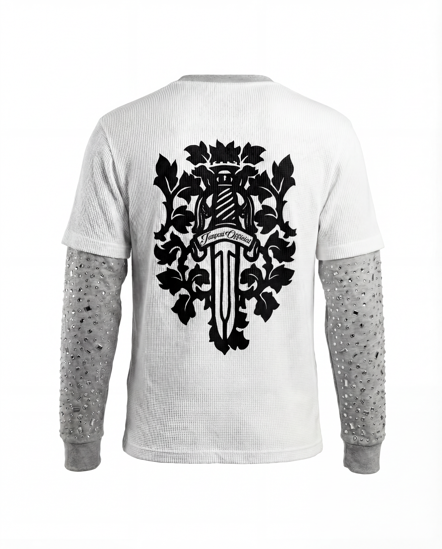 Crystal Waffle Long Sleeve white