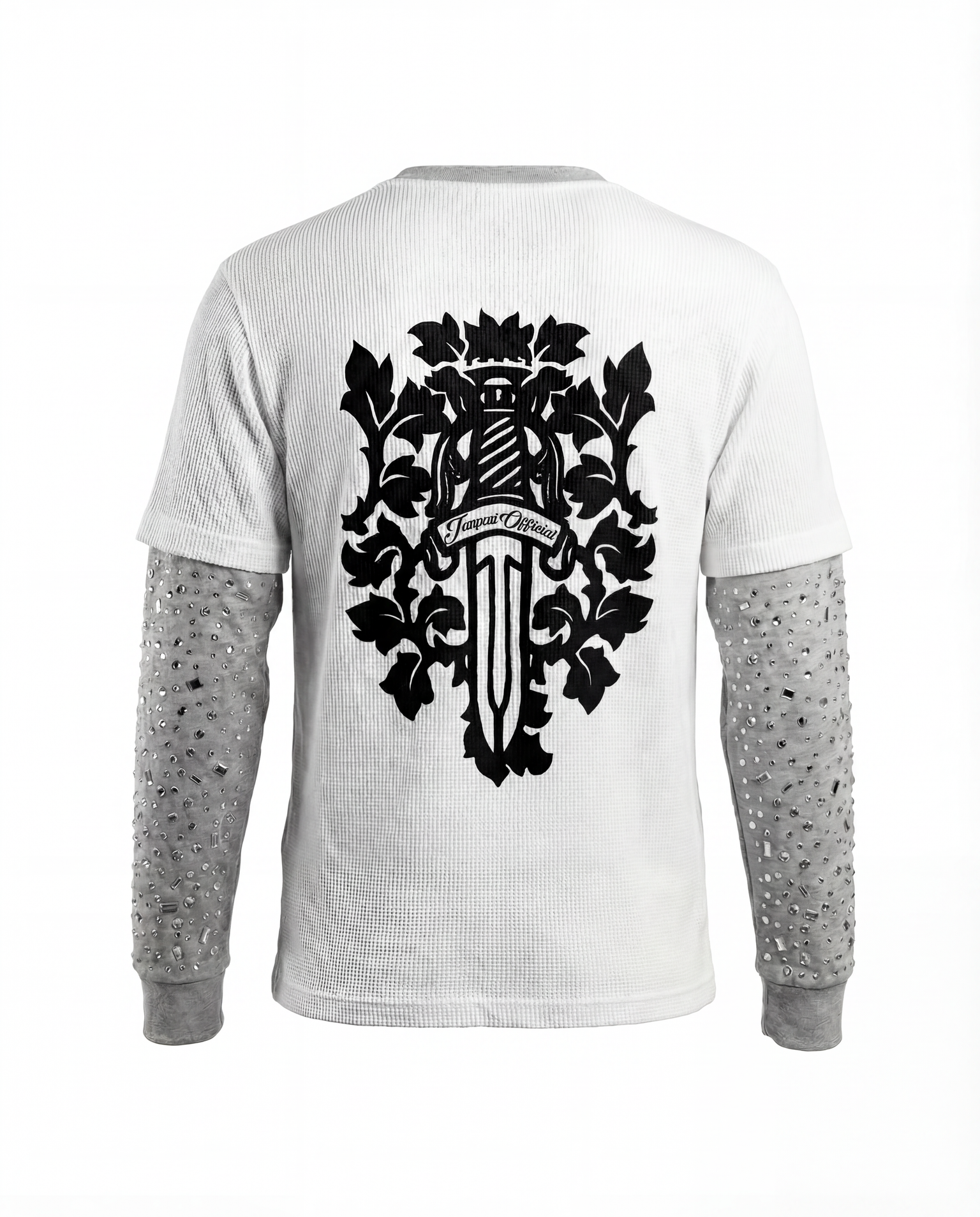 Crystal Waffle Long Sleeve white