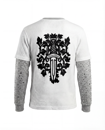 Crystal Waffle Long Sleeve white
