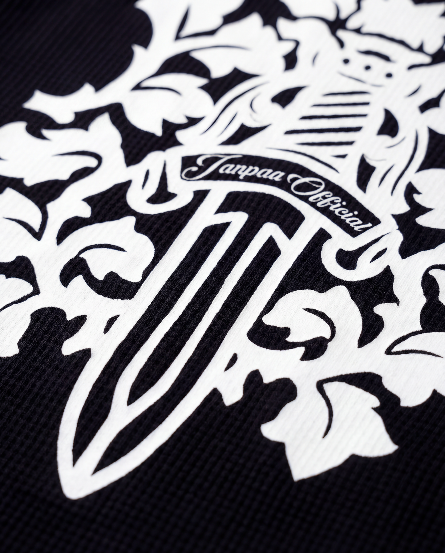 Crystal Waffle Long Sleeve Black