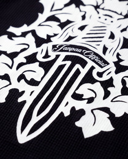 Crystal Waffle Long Sleeve Black