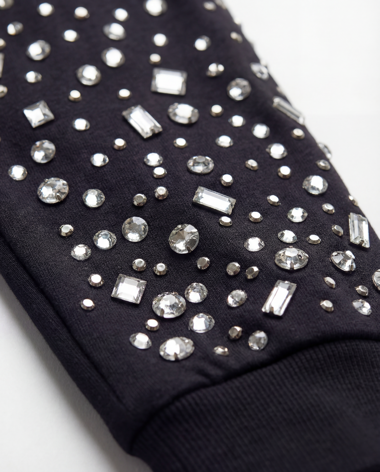 Crystal Waffle Long Sleeve Black