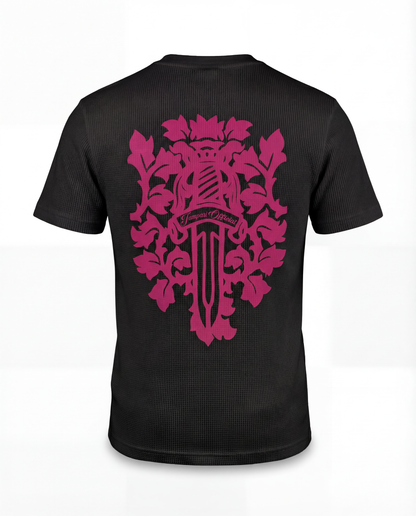 Royal Sword Waffle T-Shirt Pink