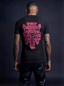 Royal Sword Waffle T-Shirt Pink