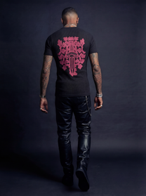 Royal Sword Waffle T-Shirt Pink