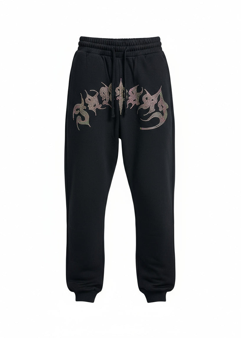 ラインストーンスウェットパンツ